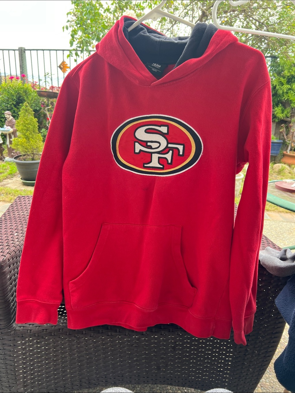San Francisco 49ers Youth Red Fleece Pullover Hoodie